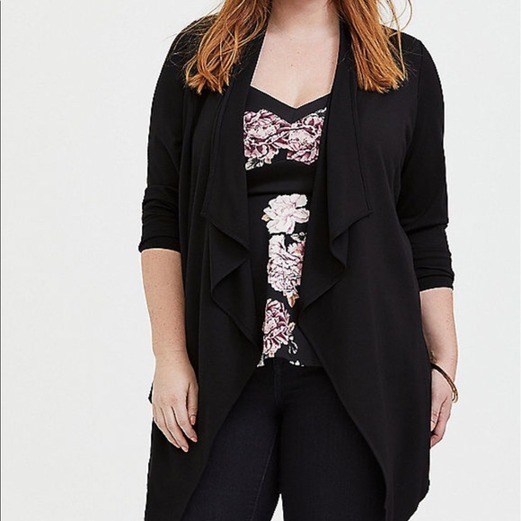 torrid Tops - Nwt Torrid size 5 Black Drape Kimino